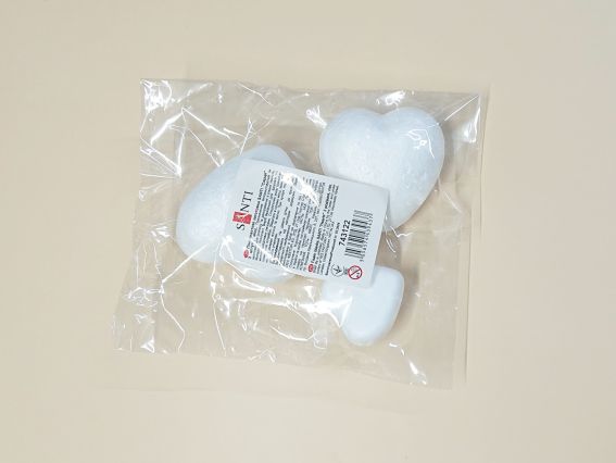 Набір пінопластових основ, заготовок SANTI Серце мікс , 3 шт/уп., 743122