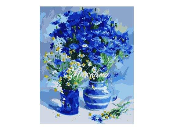 Блакитні волошки 954729 SANTI картина за номерами Блакитні волошки 954729 SANTI картина за номерами