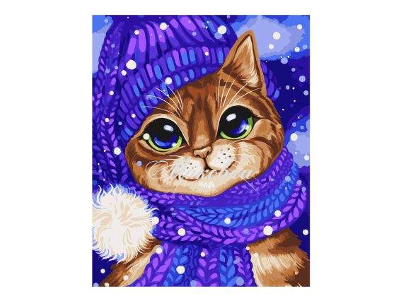 Кіт у шапці  954732 SANTI картина за номерами Кіт у шапці  954732 SANTI картина за номерами