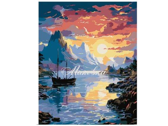 Корабель у гавані 954795 SANTI картина за номерами Корабель у гавані 954795 SANTI картина за номерами