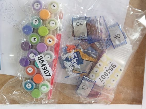 Картина за номерами з алмазною мозаїкою SANTI Яскравий метелик. 954907 