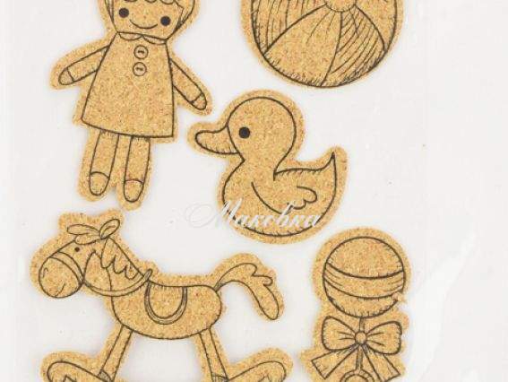 Пробковые стикеры BABY игрушки, 8 шт/уп, Santi 740837 Пробковые стикеры BABY игрушки, 8 шт/уп, Santi 740837