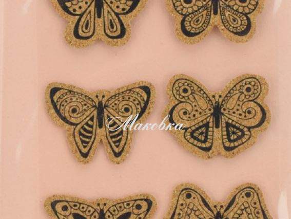 Пробковые стикеры Бабочки, 8 шт/уп, Santi 740841 Пробковые стикеры Бабочки, 8 шт/уп, Santi 740841