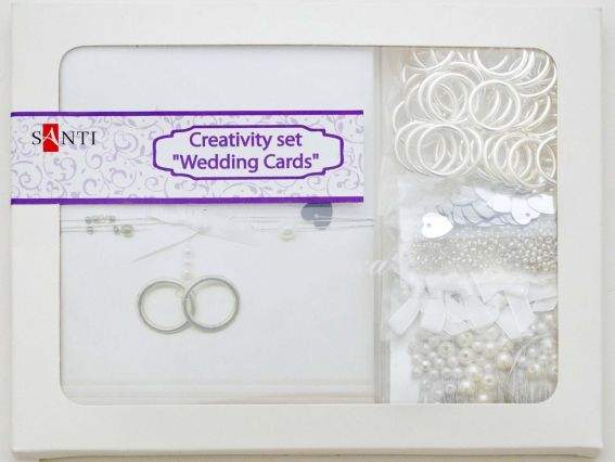 Набор для творчества Свадебные открытки, приглашения 20 шт./уп., 10х7 см., Santi Набор для творчества Свадебные открытки, приглашения 20 шт./уп., 10х7 см., Santi