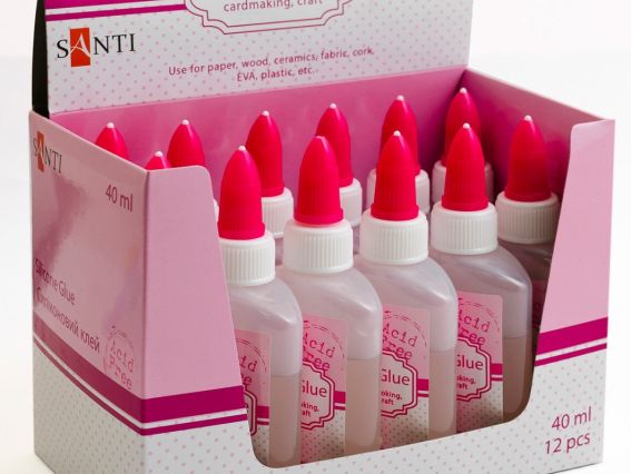 Рідкий силіконовий клей для скрапбукінгу, 40 мл, Santi