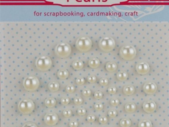 Полу-жемчужины цвет ШАМПАНЬ, 50 шт. ассорти размеров, самоклеящиеся Santi 952634