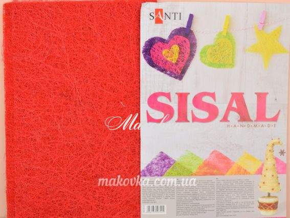 Набор сизали Красный 5 шт размер 20х30 см Santi 741419