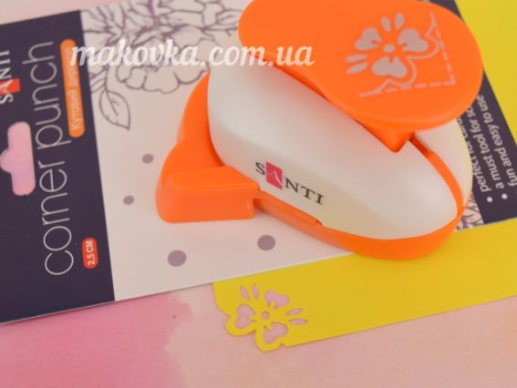 Дырокол (компостер) угловой 2,5 см №3 Три лепестка Santi 240179 Дырокол (компостер) угловой 2,5 см №3 Три лепестка Santi 240179