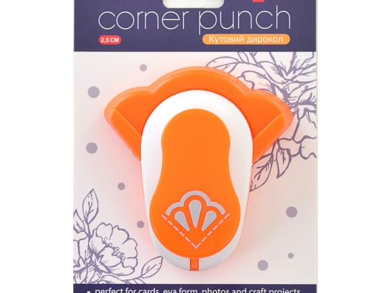 Дырокол (компостер) угловой №5 узор три капли , 2,5 см Santi 240189