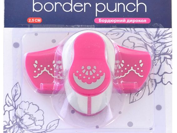 Дырокол (компостер) бордюрный №4 кружево полукруг 45х14мм., Santi 240201 Дырокол (компостер) бордюрный №4 кружево полукруг 45х14мм., Santi 240201