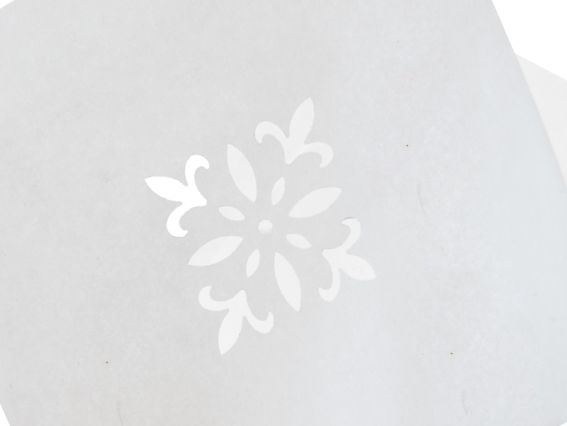 Фигурный дырокол магнитный с узором из лилий №1 , диагональ 35 мм, Santi 240205