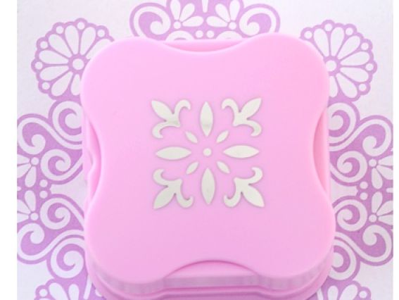 Дырокол (компостер) магнитный с узором №1 лилии, диагональ 35 мм, Santi 240205