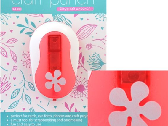 Дырокол (компостер) фигурный Цветок Яблоневый цвет 2,5 см, Santi  240209 Дырокол (компостер) фигурный Цветок Яблоневый цвет 2,5 см, Santi  240209