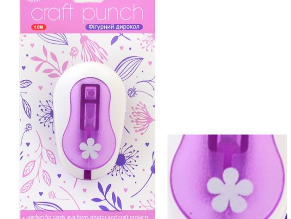 Дырокол (компостер) фигурный Цветок Яблоневый цвет 1 см, Santi 240211 Дырокол (компостер) фигурный Цветок Яблоневый цвет 1 см, Santi 240211