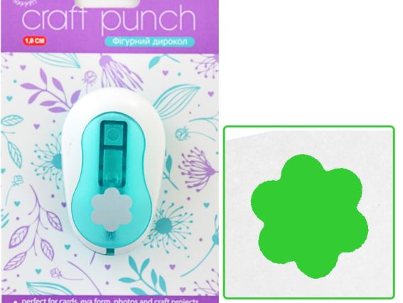 Дырокол (компостер) фигурный Цветок Роза пышная 1,8см, Santi  240225 Дырокол (компостер) фигурный Цветок Роза пышная 1,8см, Santi  240225