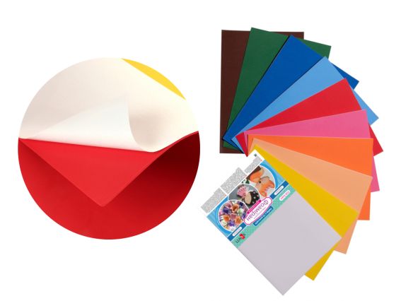 Набір фоаміран ЕВА з клейовим шаром 10шт різнокольоровий, 1,7 мм, А4, 742718 Santi