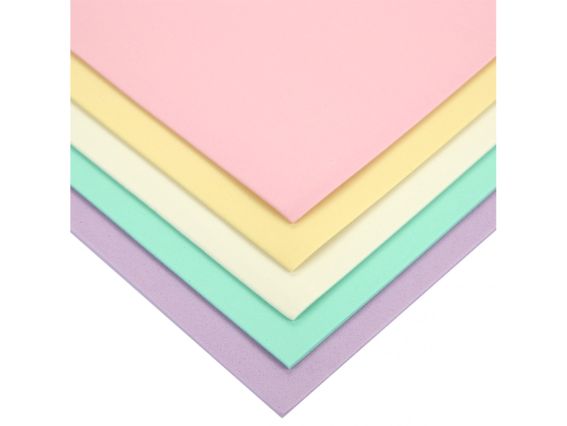 Набір кольорового фоама 5 різних пастельних кольорів, товщина 1.7 мм, розмір А4, Santi 743261