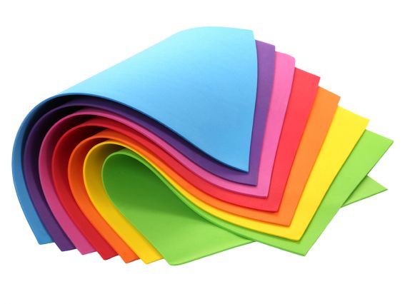 Набір кольорового фоама 7 різних яскравих кольорів, товщина 1.7 мм, розмір А4, Santi 743269