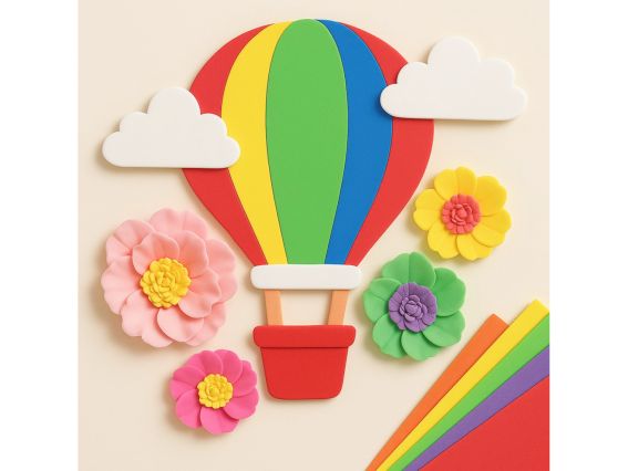 Набір кольорового фоама 7 різних яскравих кольорів, товщина 1.7 мм, розмір А4, Santi 743269