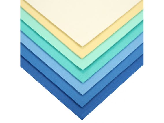 Набір кольорового фоама 7 різних морських відтінків, товщина 1.7 мм, розмір А4, Santi  743270