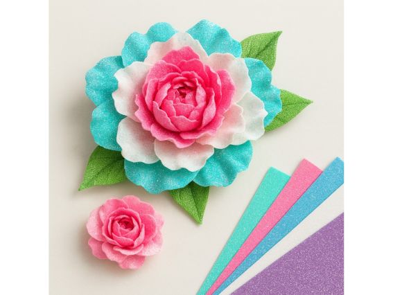 Набір кольорового фоама з голографічним глітером 5 різних кольорів, товщина 1.7 мм, розмір А4, Santi 743273