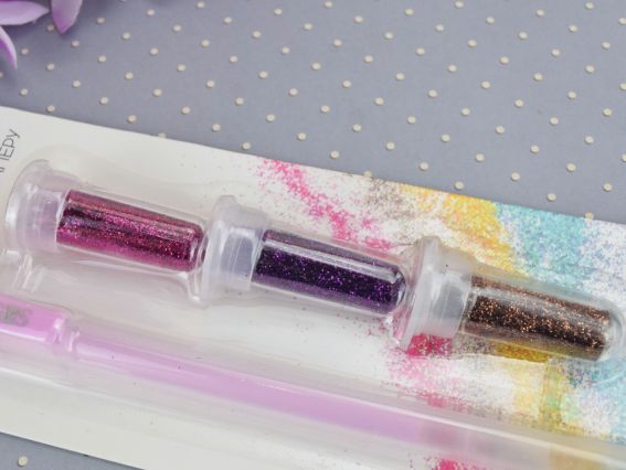 Santi 742960, Клей-ручка Santi з набором глітера (фіолетовий, рожевий, бронза)