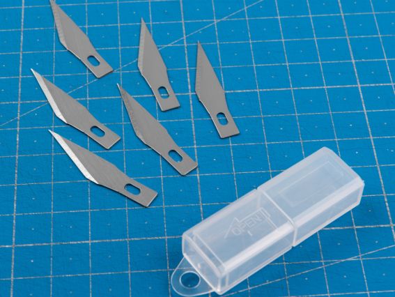 Santi 952435 Запасні змінні леза довгі для макетного ножа, 6 шт