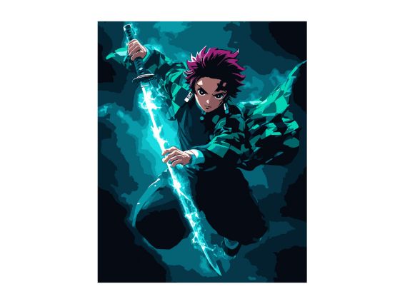 SANTI Розпис за номерами 954418  Demon Slayer. Tanjiro Kamado Танджіро Камадо