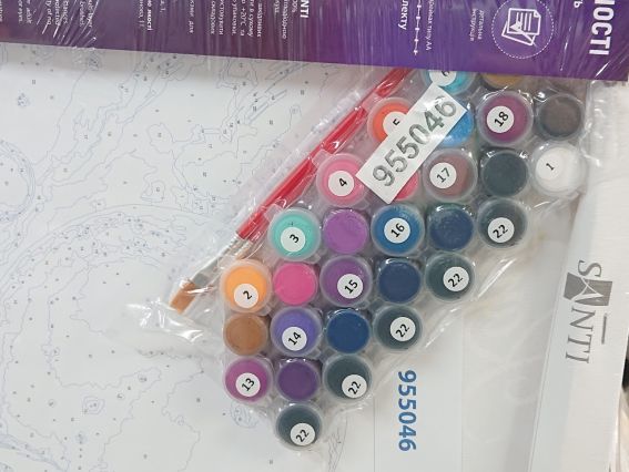 SANTI Роспись по номерам LED подсветка 955046 Фантазийный космос