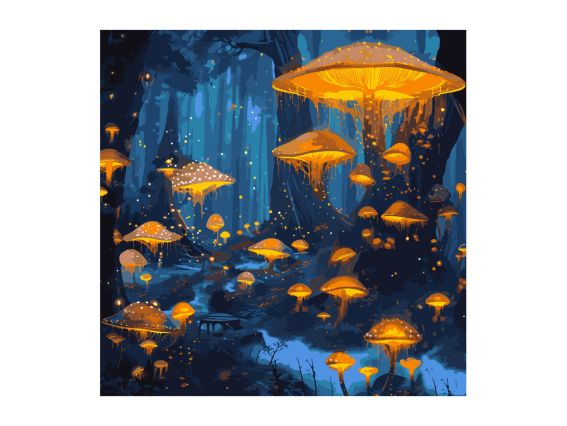 SANTI Розпис за номерами LED підсвітка 955064 Казковий ліс