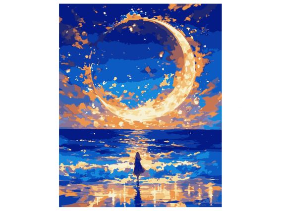 SANTI Роспись по номерам LED подсветка 955068 Месяц в огнях