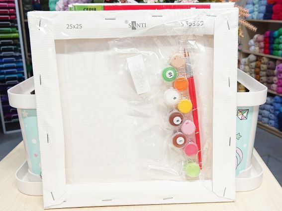 SANTI Розпис за номерами 955369 Лайн Френдс. Браун, Саллі та Коні у квітах