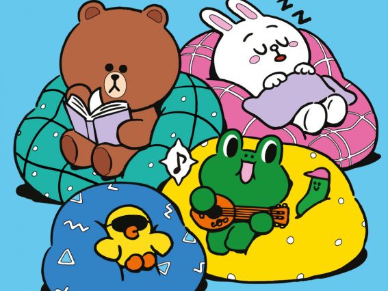 SANTI Розпис за номерами 955370 Лайн Френдс. Браун, Саллі, Коні та Леонард на відпочинку