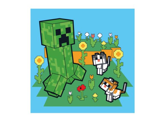 SANTI Розпис за номерами 955469 Майнкрафт. Кріпер та котики