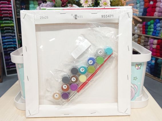 SANTI Роспись по номерам 955471 Майнкрафт. Стив и Алекс бой с драконом