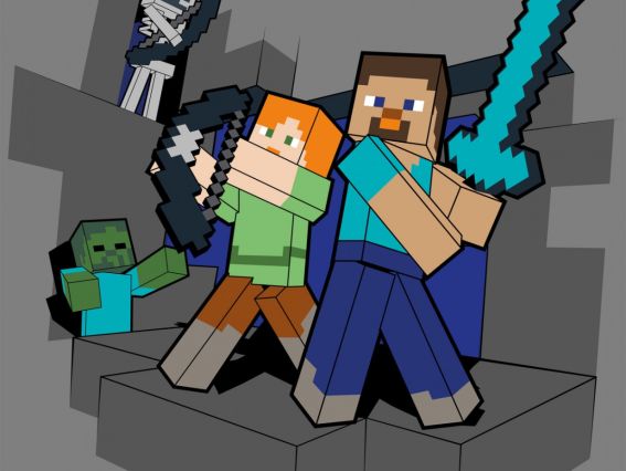 SANTI Розпис за номерами 955472 Майнкрафт. Стів та Алекс проти монстрів