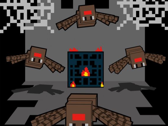 SANTI Розпис за номерами 955473 Майнкрафт. Печера з павуками