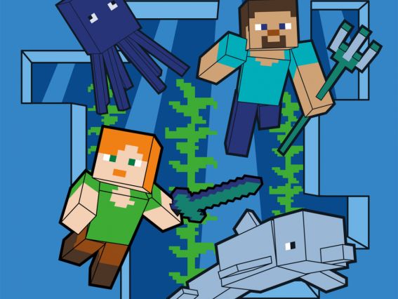 SANTI Роспись по номерам 955475 Майнкрафт. Стив и Алекс в подводном мире