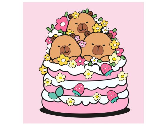 SANTI Розпис за номерами 955478 Капібари та тістечко