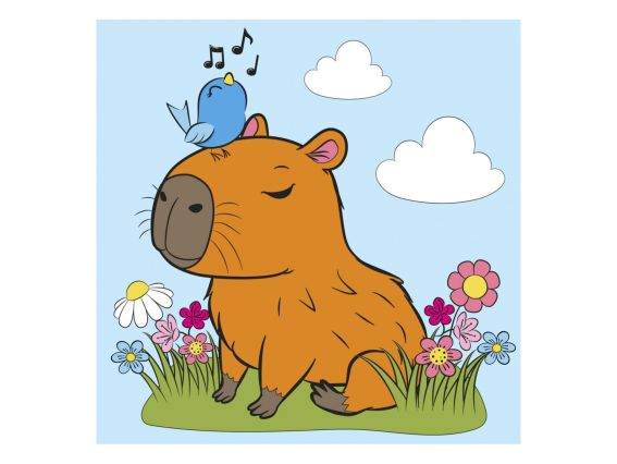 SANTI Розпис за номерами 955479 Капібара з пташкою