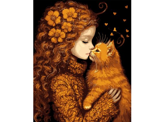 SANTI Розпис за номерами 955745 Дівчинка та кошеня