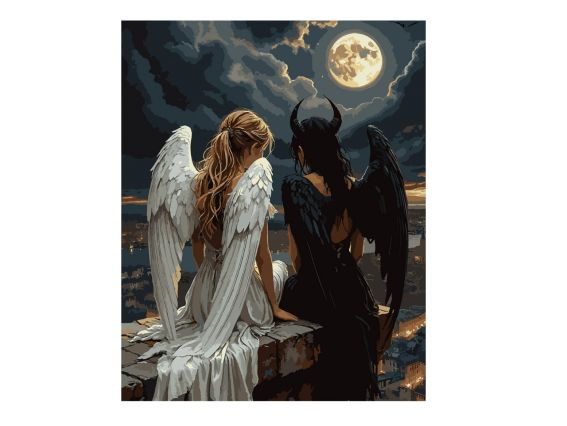 Розпис за номерами LED підсвітка SANTI 956658 Янгол і Демон