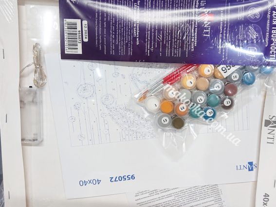 SANTI Роспись по номерам LED подсветка 955072 Танец с одуванчиками