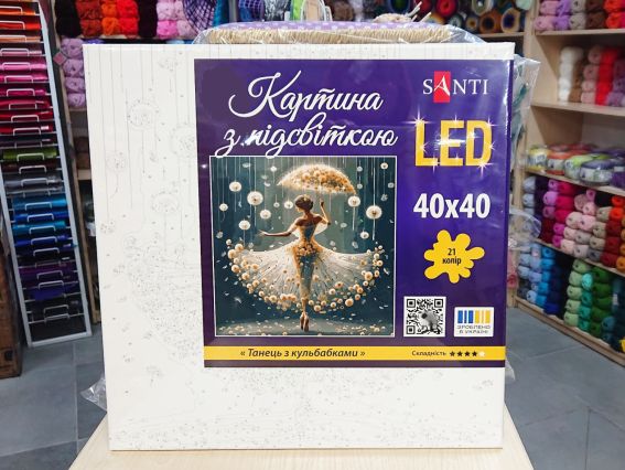 SANTI Роспись по номерам LED подсветка 955072 Танец с одуванчиками
