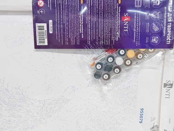 SANTI Розпис за номерами LED підсвітка 955079 Золотий павич