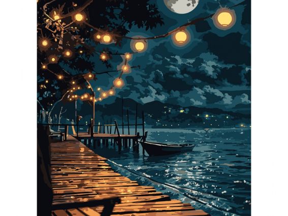 SANTI Розпис за номерами LED підсвітка 955091 Сяйво над водою