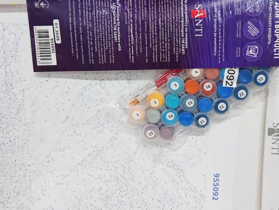 SANTI Розпис за номерами LED підсвітка 955092 Ніч у горах