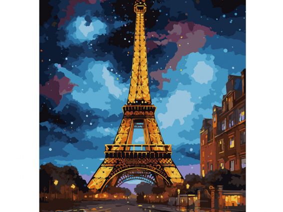 SANTI Розпис за номерами LED підсвітка 955097 Ейфелева вежа