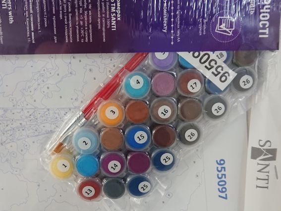 SANTI Розпис за номерами LED підсвітка 955097 Ейфелева вежа