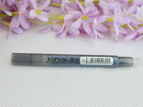 Акварельний Маркер Glitter Brush, пензель, 04, срібний (темно-сірий) металік SANTI 390753